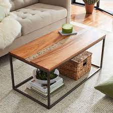 Beautiful coffee table made with salvaged 100 year old dock plank. 43 Wooden Tables Bring The Natural Touch Inside Page 29 Of 43 Lovein Home Coffee Table Indoor Patio Furniture Coffee Table Wood