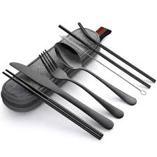 Terbuat dari material bambu sehingga aman untuk di gunakan. Jual Knifezer Set Alat Makan Sendok Garpu Pisau Sumpit Sedotan Terbaru Juni 2021 Blibli
