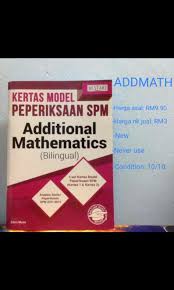 Matematik spm 2018 serbenar soalan 14 statistik link blog skrip jawapan download. Buku Latihan Addmath Spm Books Stationery Books On Carousell
