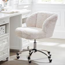 White Fluffy Desk Chair Desk Chair Comfy Cool Desk Chairs Bedroom Desk Chair