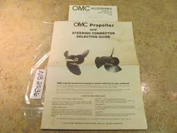 1982 Omc Propeller And Steering Connector Selection Guide Manual Sst