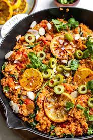 One Pot Moroccan Quinoa Vegan Gluten Free Recipe Dinner Recipes Quinoa Dishes Moroccan Food