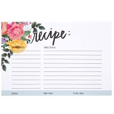 Get Floral Recipe Cards 4 X 6 Online Or Find Other Blank Surfaces Products From Hobbylobby Com Floral Recipe Cards Recipe Cards Printable Recipe Cards