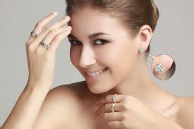 Yumay 9CT Gold 2 Pairs Stud Earrings with White Crystal for Women/Girls. :  Amazon.co.uk: Fashion