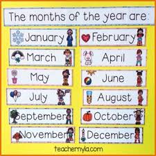 Months Of The Year Word Wall Months In A Year Word Wall Word Wall Cards