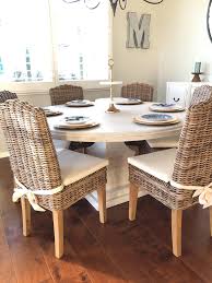 Andrews Pedestal Dining Table Ballard Designs Coastal Dining Room Pedestal Dining Table Wicker Dining Chairs