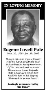 EUGENE POLE Obituary (2011)