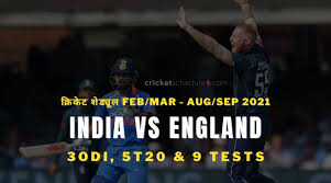 See india cricket schedule for all upcoming t20, odi and test matches along with date, match timings, ground details india vs england. India Vs England Schedule 2021 5 Tests 3 T20s 3 Odis