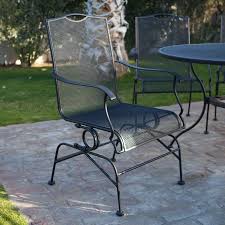 Outdoor Belham Living Stanton Wrought Iron Coil Spring Dining Chair By Woodard Cast Iron Patio Furniture Wrought Iron Patio Furniture Wrought Iron Patio Chairs