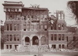 San Jose High School East San Fernando St San Jose Cal Front View After Earthquake California History East San Jose California Usa