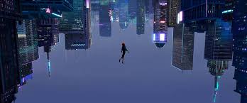 Spiderman into the spider verse, 2018 movies, animated movies. Hd Wallpaper Illustration Of Spider Man Falling Down Miles Morales Spider Man Into The Spider Verse Wallpaper Flare