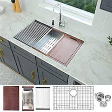 1 door sink base cabinet (*sink not included). 32 Workstation Kitchen Sink Undermount Logmey 32 Inch Kitchen Sink Undermount 18 Gauge Single Bow Kitchen Sink Design Modern Kitchen Sinks Best Kitchen Sinks