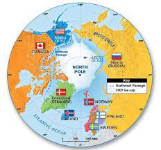 Arctic ocean map and bathymetric chart. Artic Circle There Are Seven Countries That Have Significant Territory Within The Arctic Circle United States Alaska Ca Arctic Arctic Ocean Arctic Circle