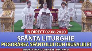 Cel mai adesea se slujește liturghia sfântului ioan gură de aur, iar uneori liturghia sfântului vasile cel mare și liturghia darurilor mai înainte sfințite. In Direct 07 06 2020 Pogorarea Duhului Sfant Cincizecimea Sau Rusaliile Sfanta Liturghie Youtube