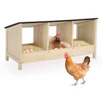 Gallinero de madera * de pino, jaula para gallinas ponedoras * para aves de  corral con techo de * para granja avícola *
