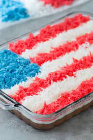American Flag Coconut Cake The First Year 4th Of July Cake 4th Of July Desserts Coconut Cake