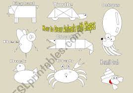 Check spelling or type a new query. How To Draw Animals Using Shapes Esl Worksheet By Ibod47