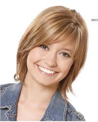 Medium length hairstyles for round faces. Thin Hair Shoulder Length Haircuts For Round Faces