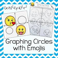 This Emoji Themed Graphing Circles Activity Will Strengthen Your Students Skills In Graphing Equations Of Ci Geometry Activities Student Skills Emoji Classroom