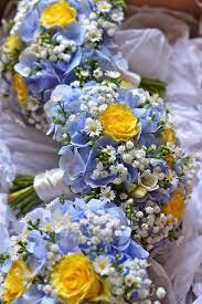 Aster Wedding Flowers Wedding Flowers Ideas Yellow Wedding Flowers Blue Wedding Flowers Yellow Bridesmaid Bouquets