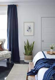 2pcs window curtains navy/blue/coffee curtain elegant bedroom drape panel decor. Minted Abstract Art Bedroom Reveal Navy Linen Curtains With Blackout Liner Snake Plant In Luxury Bedding Master Bedroom Blue Curtains Bedroom Bed Linens Luxury