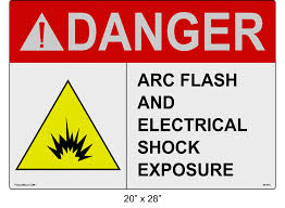 3.5" x 5" | Danger Arc Flash & Electrical Shock Exposure | Shock Symbol –  FCDLabels