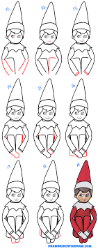 Black and white character on retro cardboard background. How To Draw Elf On The Shelf Boy How To Images Collection