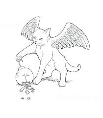 Realistic wolf with wings coloring pages. Cat Unicorn With Wings Coloring Pages Coloring And Drawing