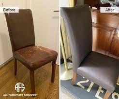Leather Vinyl Chair Reupholstery Cracked Torn Damaged Change To New Furniture Leather Dining Chairs Vinyl Chairs