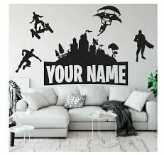 Fortnite Game Wall Sticker Decal Mural Name Art Stickers Bedroom Home Room Decor Wall Vinyl Decor Name Wall Decor Wall Decor Game Room