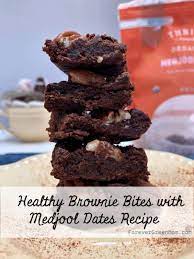 Healthy Brownie Bites With Medjool Dates Recipe Desserts Brownies Dates Healthy Brownies Date Recipes Desserts With Dates