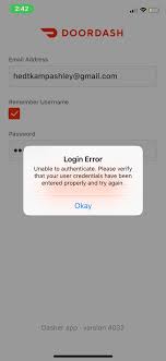 Doordash On Twitter Hi Ashley99439755 Thanks For Reaching Us We Advice You To Restart Your Mobile Phone Or By Restarting Your App Please Put The Correct Credentials Or Double Check Your Password