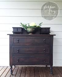 Dresser Painted In General Finishes Lamp Black Wash By Amanda Of Ferpie And Fray Painted Furniture Furniture Rehab Furniture Restoration