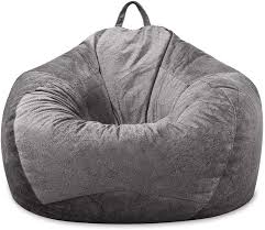Prepare the bean bag chair filler. Amazon Com Mftek Bean Bag Chair Cover Only Large Washable Memory Foam Furniture Bean Bag With Wash Bag Without Bean Filling 43 3 43 3 47 2 Gray Kitchen Dining