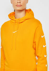 Buy Nike Orange Swoosh Hoodie For Women In Mena Worldwide Aq9961 833