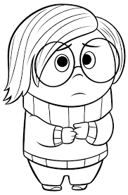 Disgust's hair, eyebrows, eyes, eyelashes and belt are green. Coloring Pages Inside Out Print For Kids In Format A4