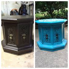 Octagonal Table Octagon Table End Table Makeover Furniture Makeover