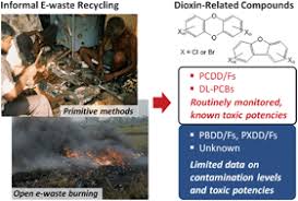 Dioxins refers to a group of toxic chemical compounds that share certain chemical structures and biological characteristics (see figure 1). Environmental Contamination And Human Exposure To Dioxin Related Compounds In E Waste Recycling Sites Of Developing Countries Environmental Science Processes Impacts Rsc Publishing