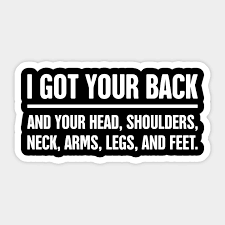 Funny observations about food and eating from julia child, yogi berra, miss piggy and more! I Got Your Back Funny Massage Therapist Quote Massage Pegatina Teepublic Mx