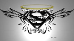 This has been done on the frontal part and has been give a lot of colors and shading. Black Superman Logo With Wings Tattoo Design By Steven
