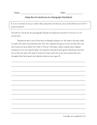 Sentences Worksheets Run On Sentences Worksheets Run On Sentences Sentence Activities Sentences