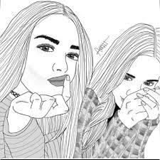Bff Une Meilleure Amie C Est Une Soeur Que La Vie A Oublie De Nous Donner Best Friend Drawings Tumblr Outline Drawings Of Friends
