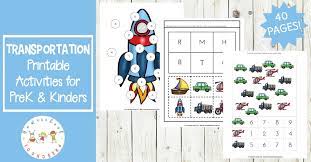 Transportation theme preschool activities, transportation activities for preschool, driving cars and trucks down ramps, flying airplanes, and even building boats can be a part of their preschool free printable car themed activity for preschoolers to practice color recognition and fine motor skills. Free 40 Page Preschool Transportation Theme Printables
