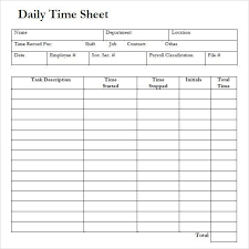 7 Daily Timesheet Templates Free Sample Example Format Sample Templates Sampleresume Timeshee Templates Printable Free Templates Free Business Card Templates