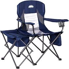 It's an impressive combination that would make for a great companion on any trip. Amazon Com Coastrail Outdoor Folding Camping Chairs With Cooler Table Side Bag Heavy Duty Steel 300 Lbs Capacity For Adults Portable Compact Camp Chair With Cup Holder Storage Navy Navy Gray Large