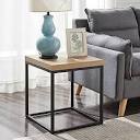 Amazon.com: FOLUBAN Industrial End Table, Square Side Table with ...