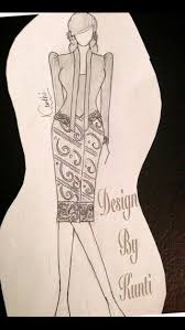 Dalam dunia mode, desain baru dipresentasikan dalam bentuk sketsa yang digambar manual dengan tangan, sebelum kain dipotong dan dijahit. Sketch Kebaya Kutu Baru Sketsa Ilustrasi Desain