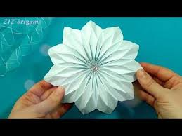 The finished paper flower is a perfect fit for a flower. Unique Origami Flower Big Paper Flower For Wall Decoration Valentine Gifts Ideas And Paper Crafts Youtube Origami Flowers Paper Flowers Big Paper Flowers