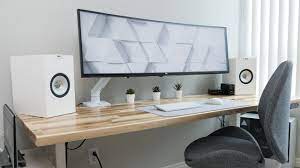 I have a variable height desk that can move up or down for sitting and standing. Building My White Themed Dream Desk Setup Modern And Minimal Youtube