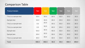 3d Comparison Table Powerpoint Template